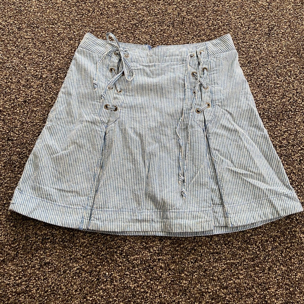 Free People skirt, Blue & White  size:8 - Picture 3 of 14